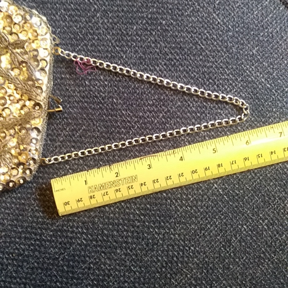 Silver Sequin Evening Bag - Picture 3 of 4